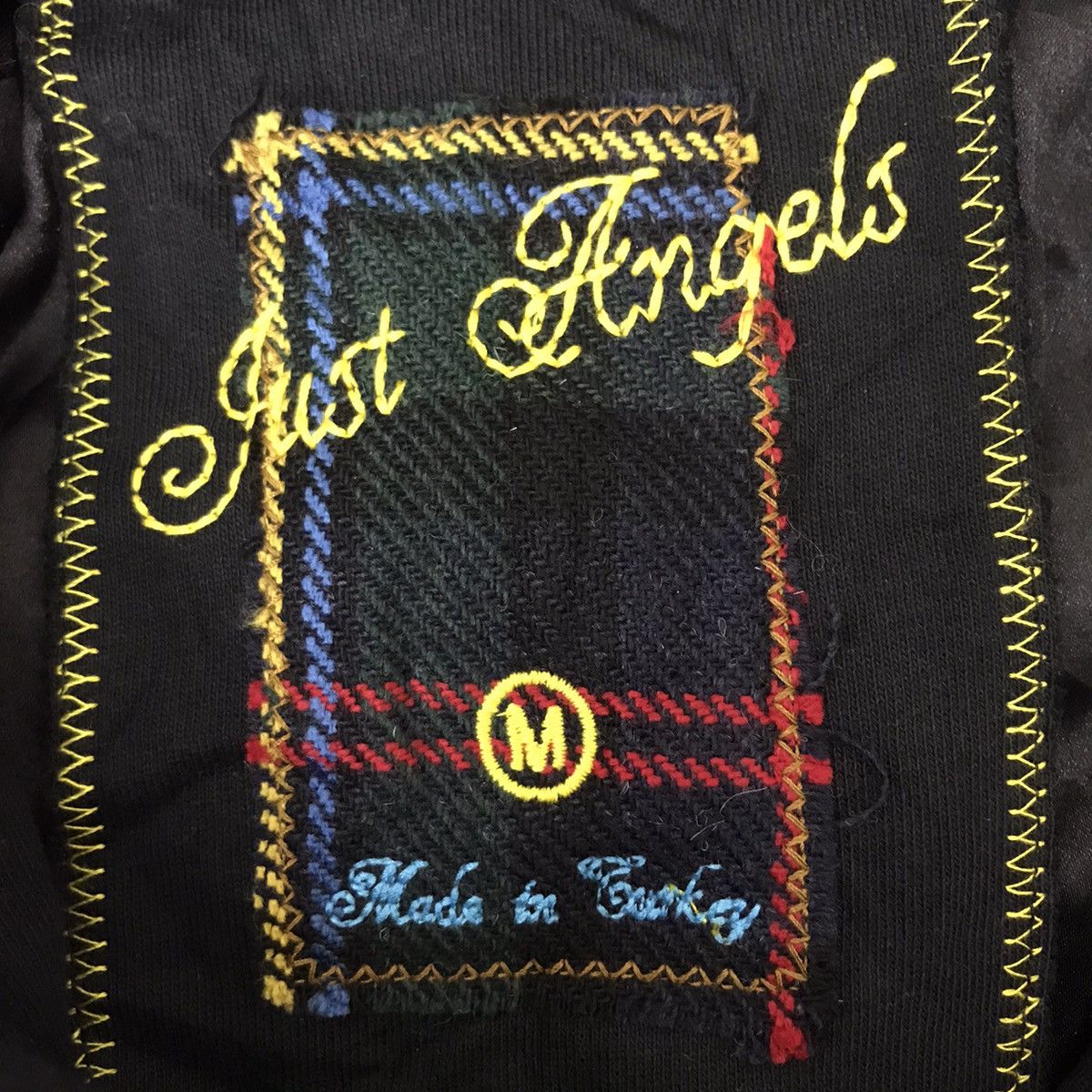 Vintage JUST ANGELS Punk Bondage Leather Tartan Check Anarchy Jacket Size US M / EU 48-50 / 2 - 6 Thumbnail