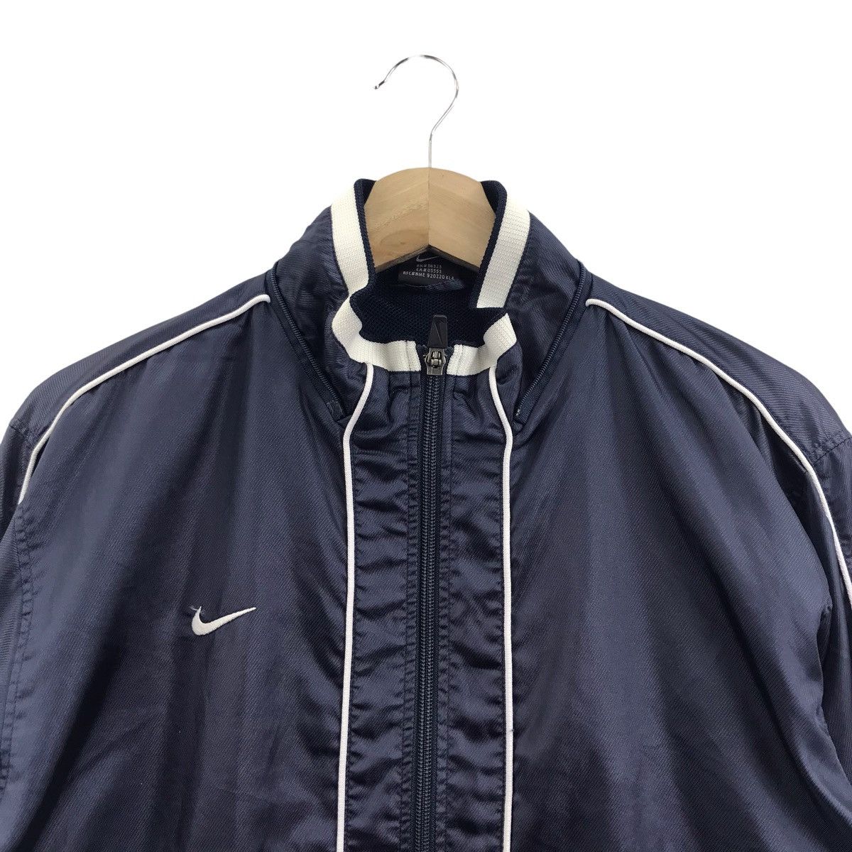 Nike NIKE SWOOSH Stripes Sport Blue Zipper Windbreaker Jacket Size US S / EU 44-46 / 1 - 2 Thumbnail