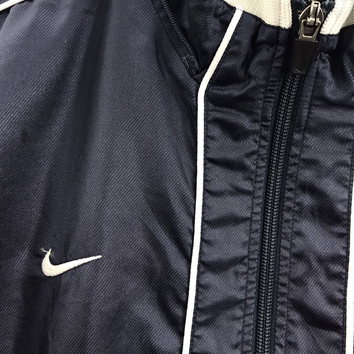 Nike NIKE SWOOSH Stripes Sport Blue Zipper Windbreaker Jacket Size US S / EU 44-46 / 1 - 3 Thumbnail