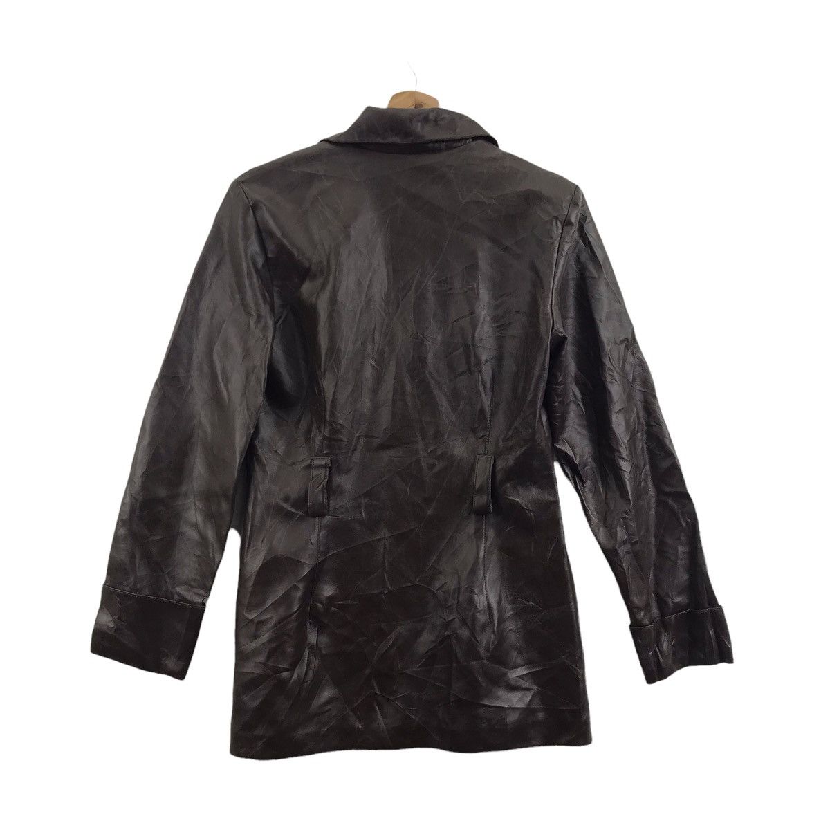 Vintage Vintage ECRU USA Leather Polyester Leather Coat Jacket Size US S / EU 44-46 / 1 - 6 Thumbnail