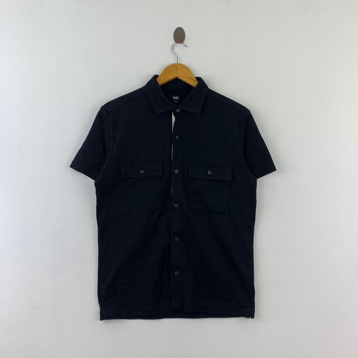 Theory × Uniqlo Vintage UNIQLO x THEORY Button Up Pockets Black Size US L / EU 52-54 / 3 - 1 Thumbnail