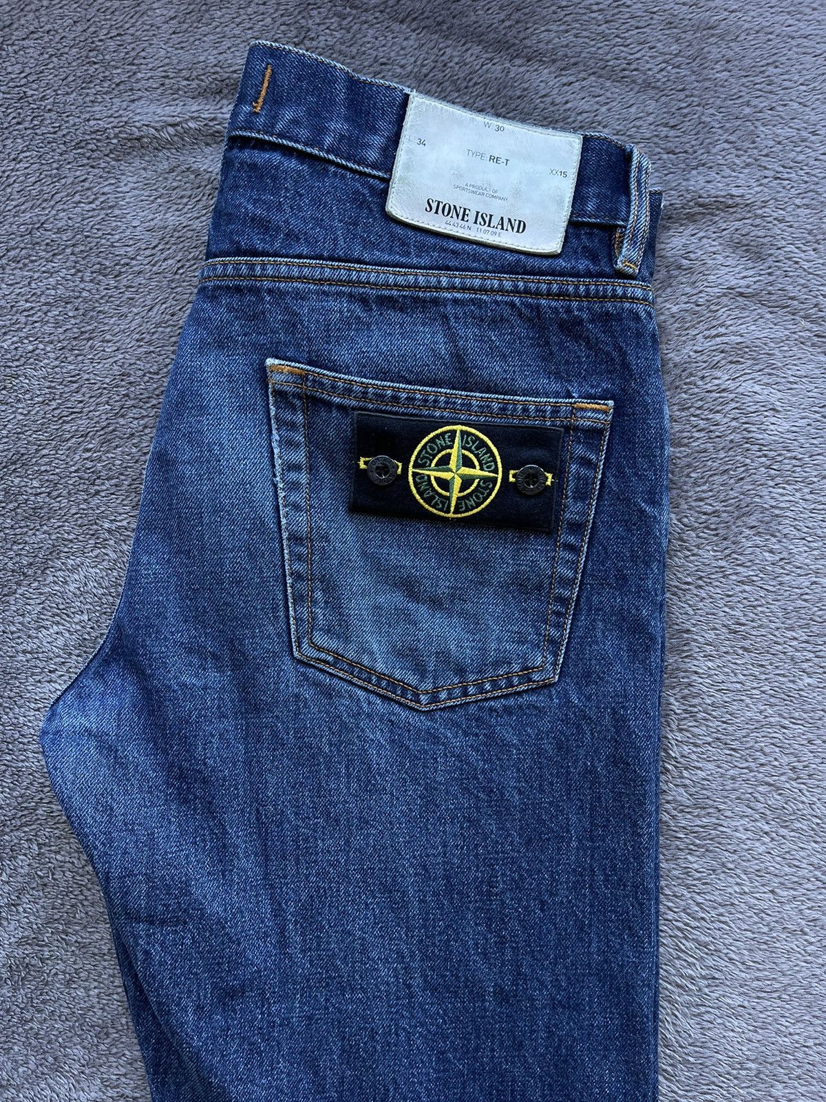 image of Stone Island W30 L34 Type: Re-T in Navy, Men's