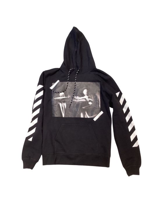 Off white hot sale hoodie skull