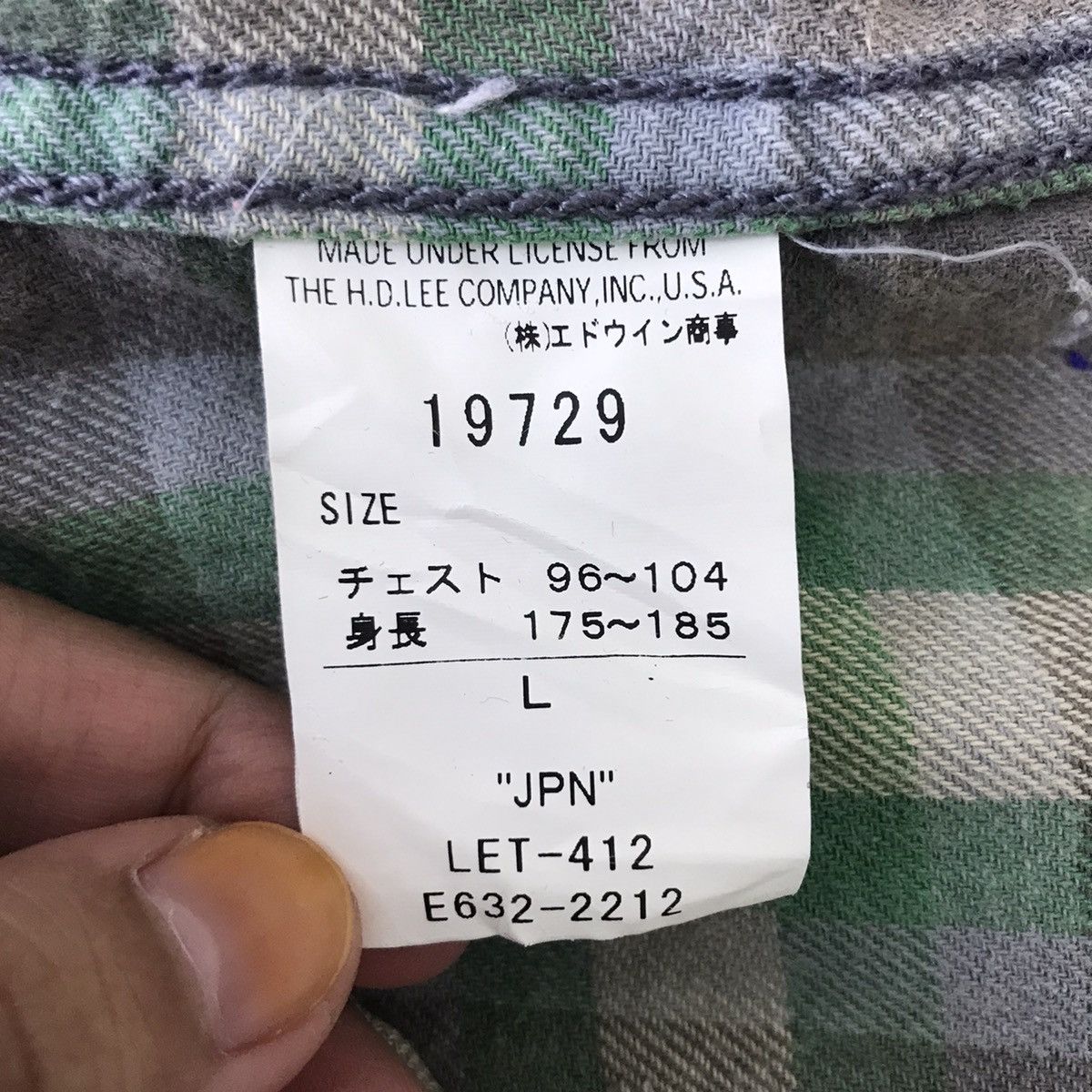 Lee LEE WESTERN WEAR Snap Button Flannel Check Tartan Shirt Size US L / EU 52-54 / 3 - 4 Thumbnail