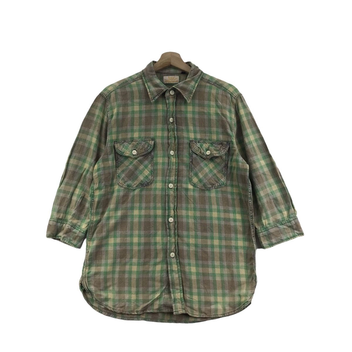 Lee LEE WESTERN WEAR Snap Button Flannel Check Tartan Shirt Size US L / EU 52-54 / 3 - 1 Thumbnail