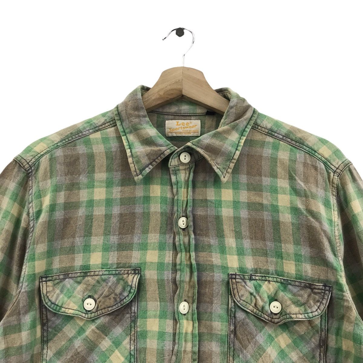 Lee LEE WESTERN WEAR Snap Button Flannel Check Tartan Shirt Size US L / EU 52-54 / 3 - 2 Thumbnail