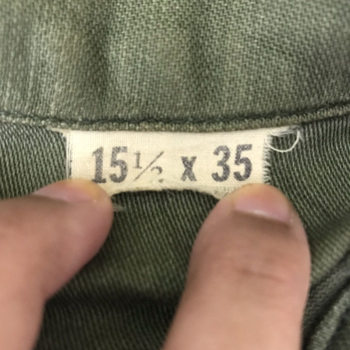 Vintage Vintage OG 107 US ARMY Sateen World War Green Shirt Patches Size US L / EU 52-54 / 3 - 6 Thumbnail