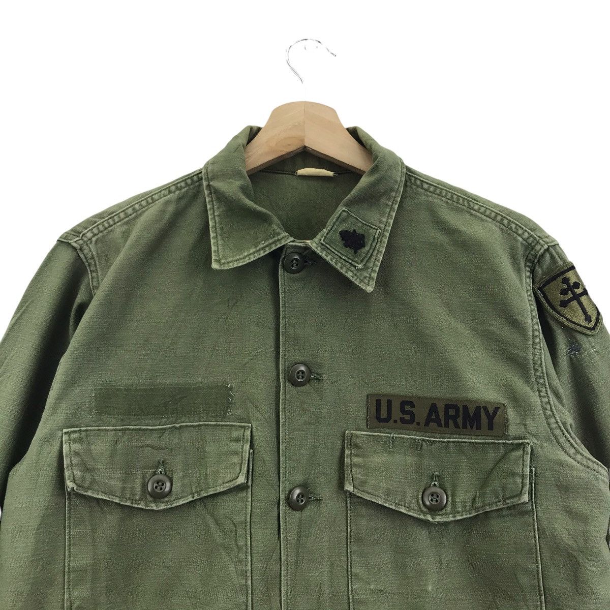 Vintage Vintage OG 107 US ARMY Sateen World War Green Shirt Patches Size US L / EU 52-54 / 3 - 2 Thumbnail