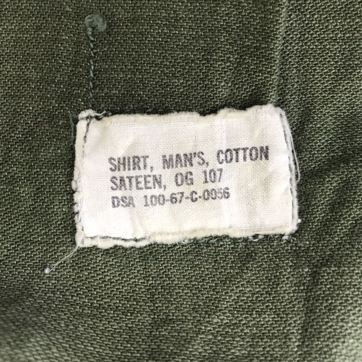 Vintage Vintage OG 107 US ARMY Sateen World War Green Shirt Patches Size US L / EU 52-54 / 3 - 7 Thumbnail