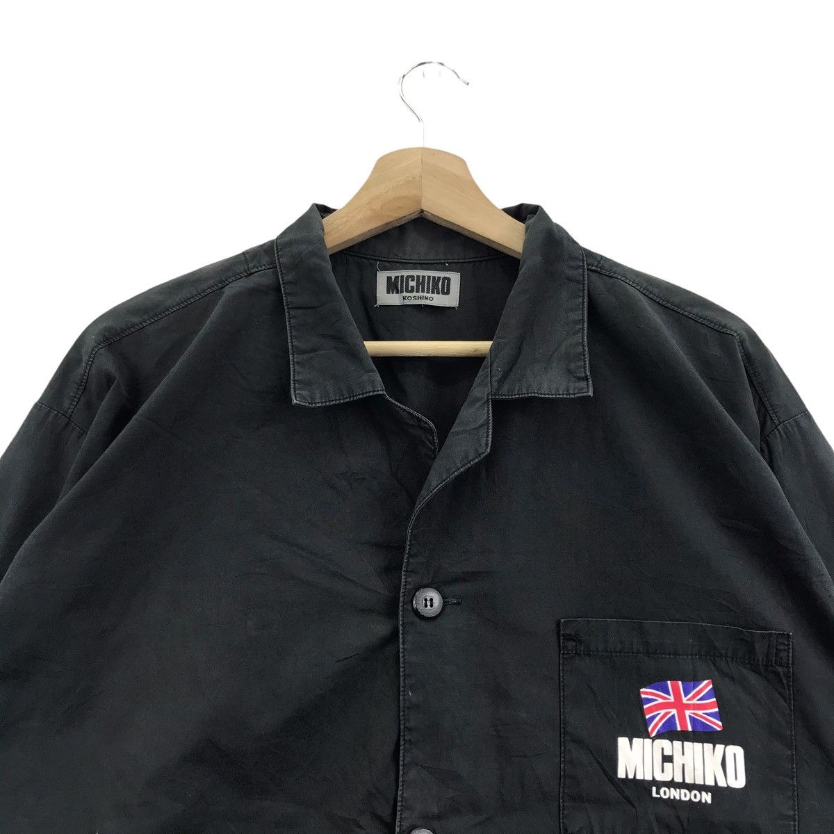 Michiko Koshino London MICHIKO LONDON KOSHINO Japanese Brand Black Coat Jacket Size US XL / EU 56 / 4 - 4 Thumbnail
