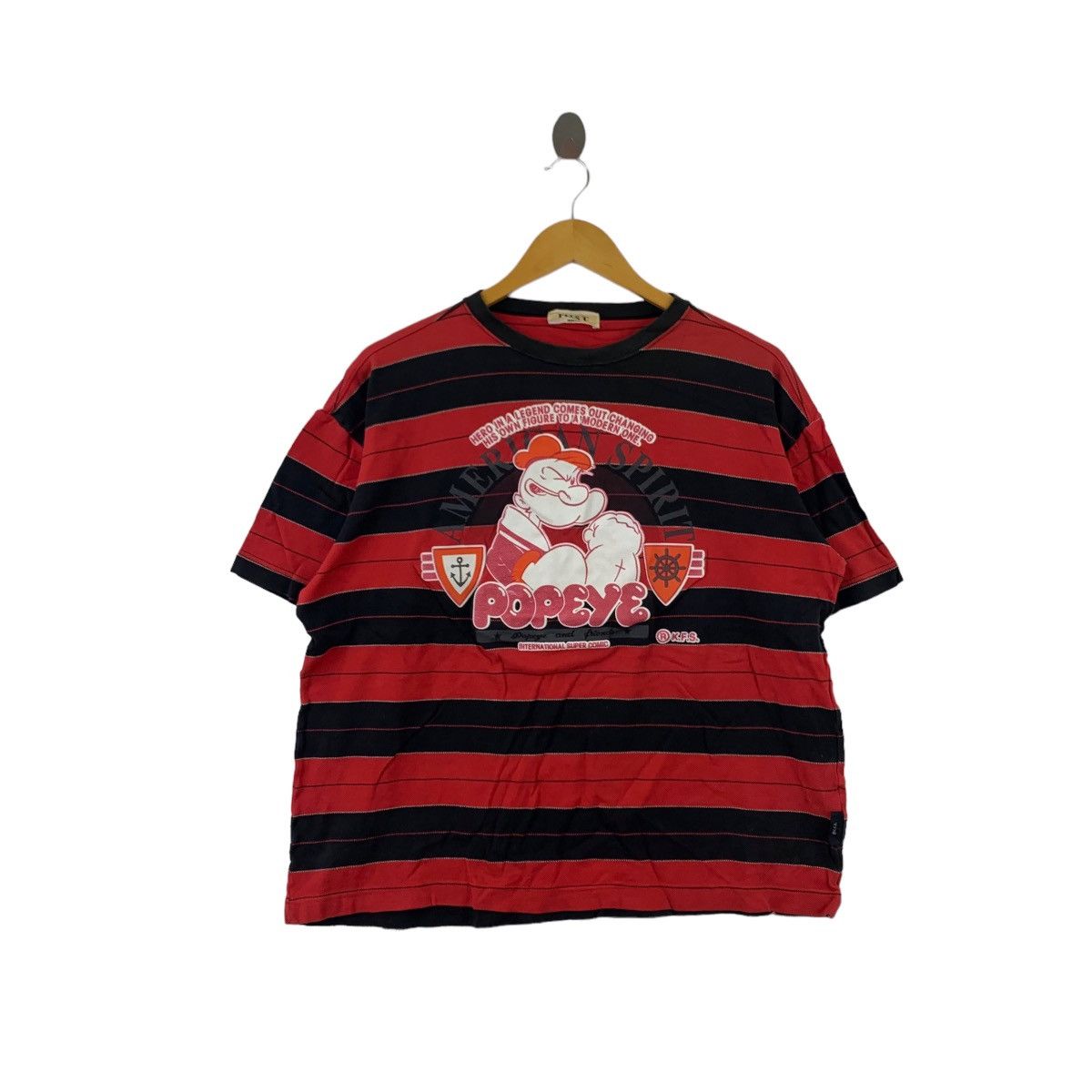 RENOWN Vintage PLUS ‘C By RENOWN POPEYE Print Stripes Red Oversize Size US L / EU 52-54 / 3 - 1 Thumbnail