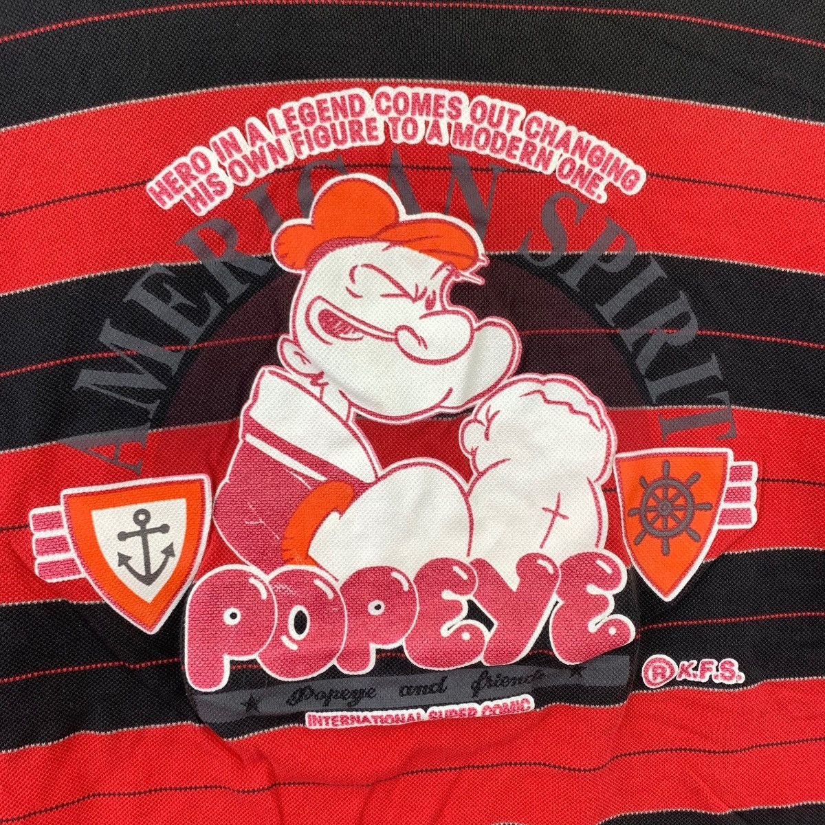 RENOWN Vintage PLUS ‘C By RENOWN POPEYE Print Stripes Red Oversize Size US L / EU 52-54 / 3 - 5 Thumbnail