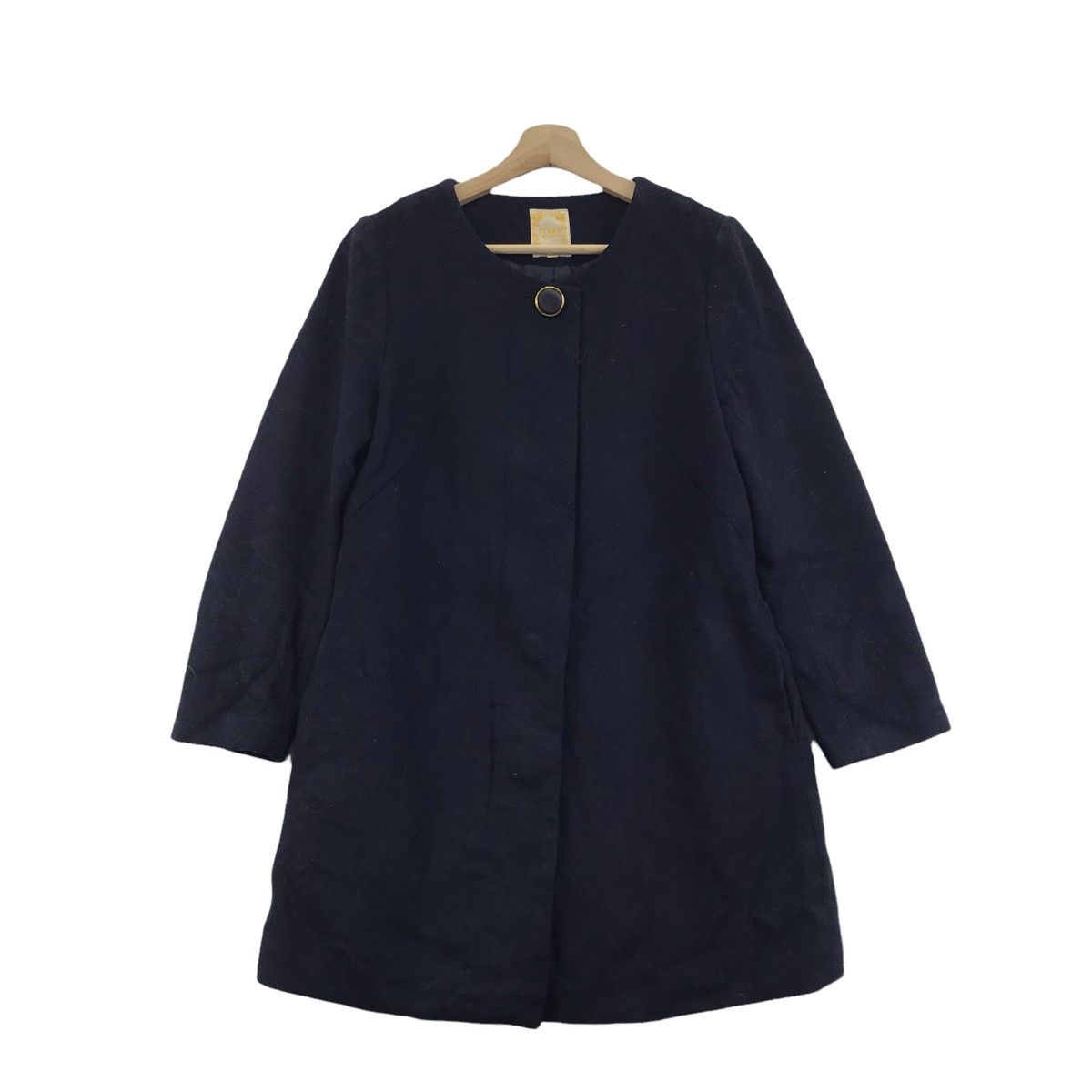 Vintage BEAMS HEART Japanese Brand Wool Long Coat Jacket Size US S / EU 44-46 / 1 - 1 Thumbnail