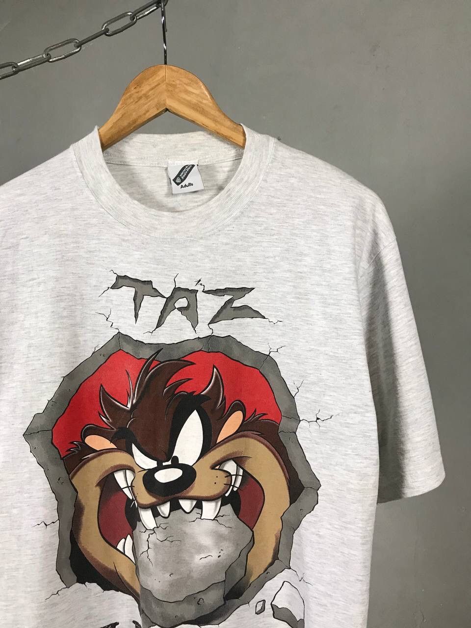 Warner Bros TAZ 2000 looney tunes Warner Bros vintage gray tee Size US M / EU 48-50 / 2 - 2 Thumbnail