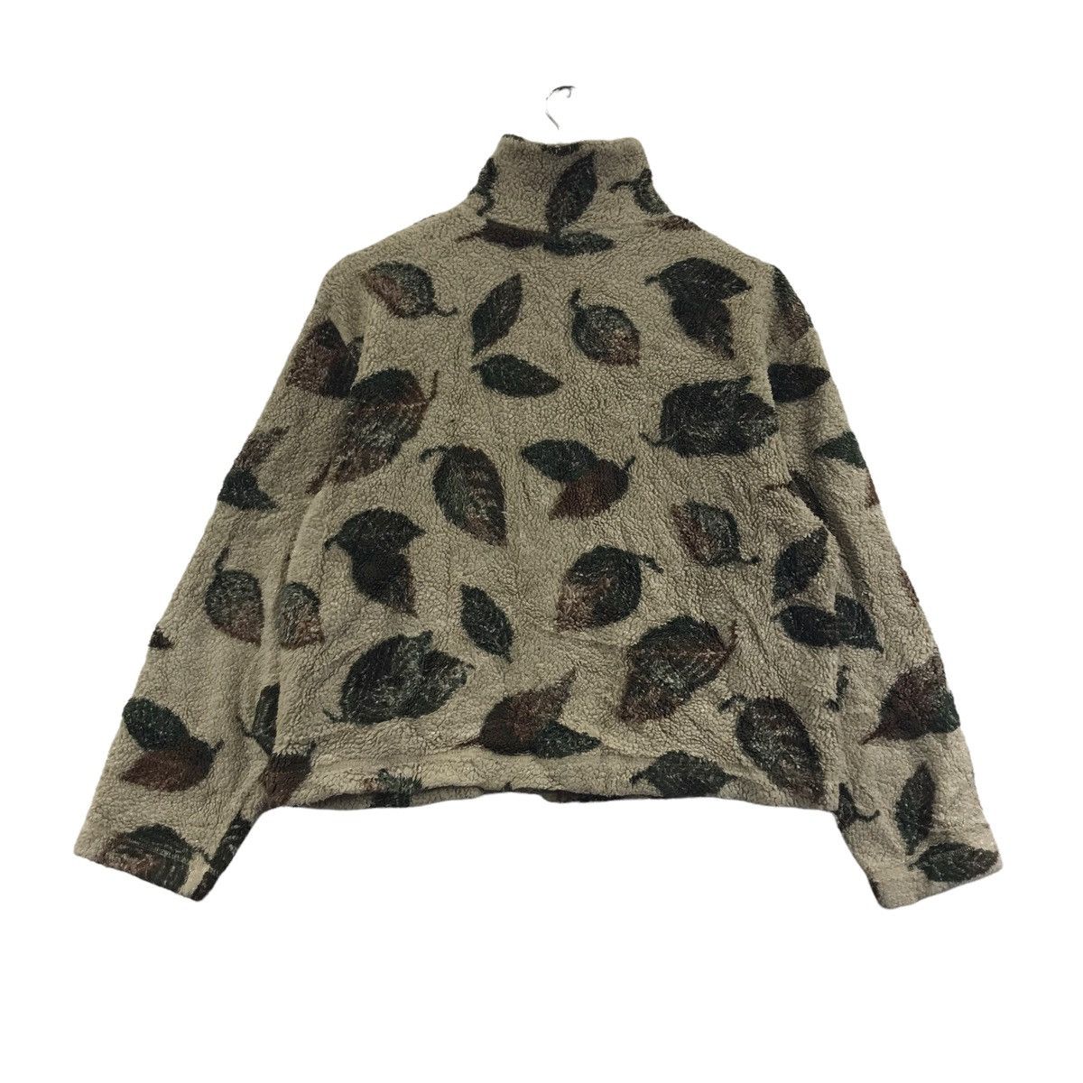 Vintage PAUL HARRIS DESIGN Sport Fleece Leaf Overprint Coat Jacket Size US S / EU 44-46 / 1 - 6 Thumbnail