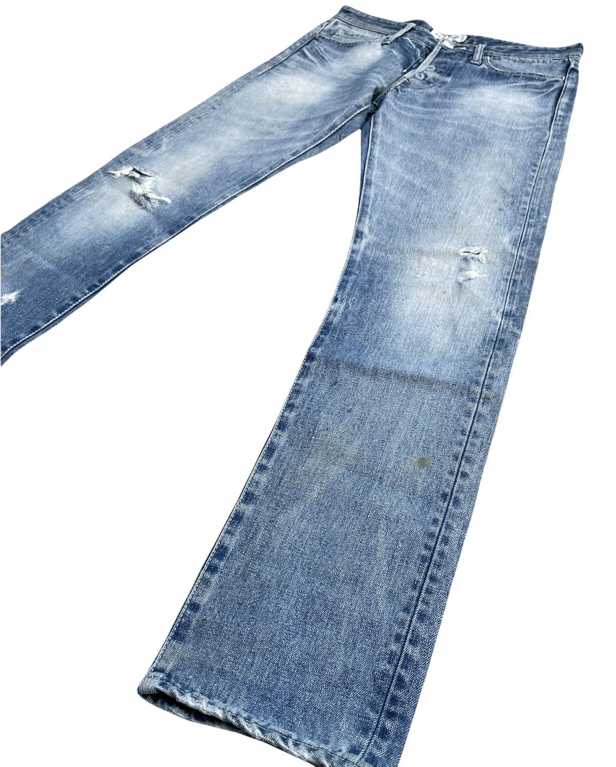 If Six Was Nine × Vanquish Vanquish Japan Aging Distressed Denim Size US 33 - 2 Thumbnail