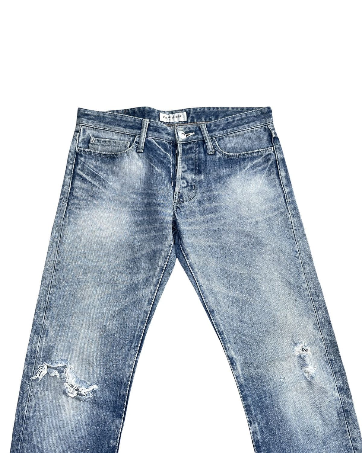 If Six Was Nine × Vanquish Vanquish Japan Aging Distressed Denim Size US 33 - 3 Thumbnail
