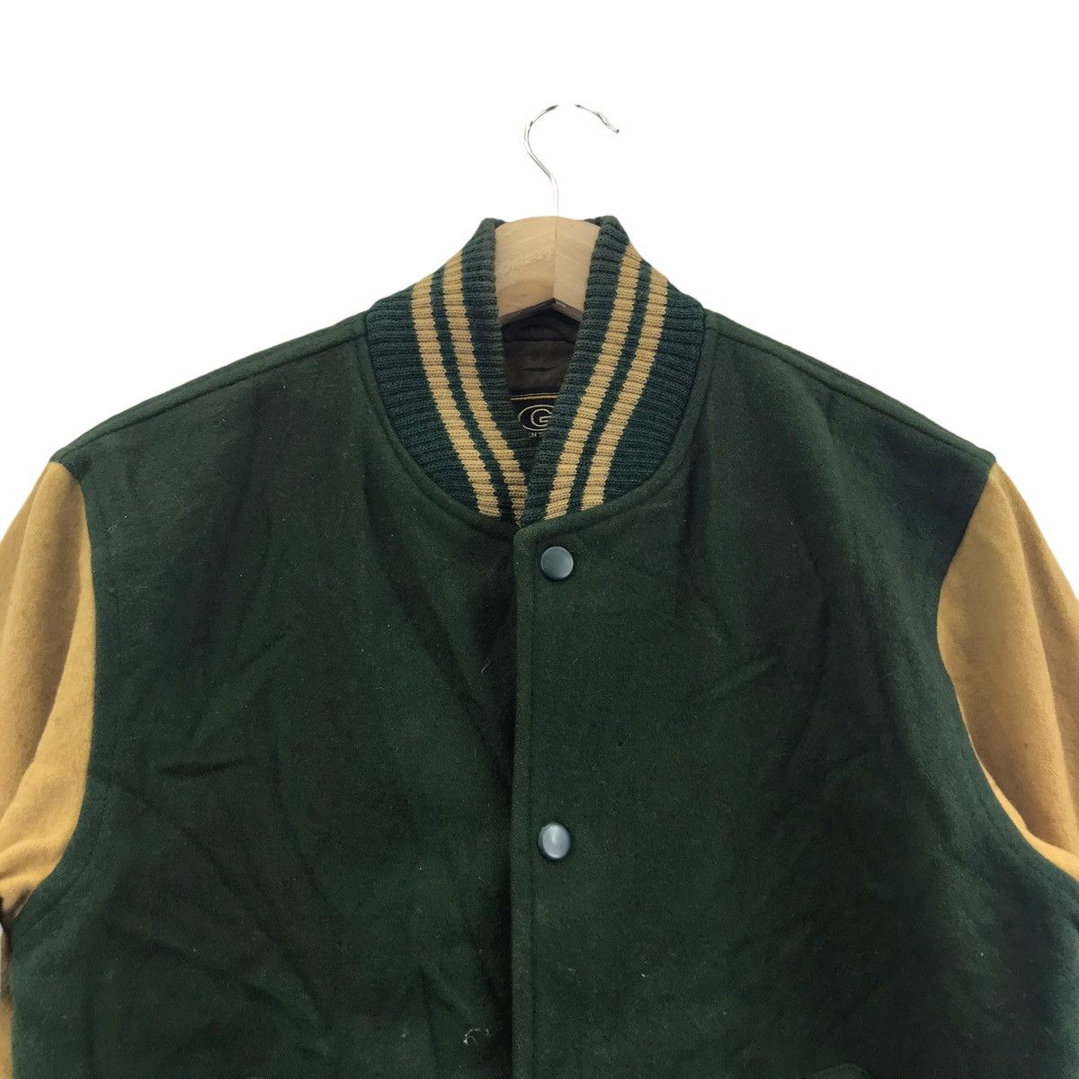 Japanese Brand GQ Men’s Wear Japanese Brand Wool Varsity Bomber Jacket Size US M / EU 48-50 / 2 - 2 Thumbnail