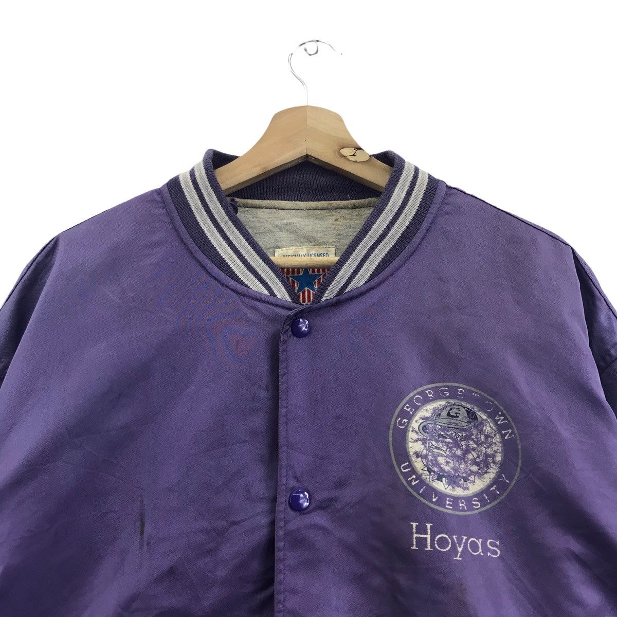 Vintage GEORGETOWN UNIVERSITY HOYAS U.S College Bomber Coach Jacket Size US XXL / EU 58 / 5 - 4 Thumbnail