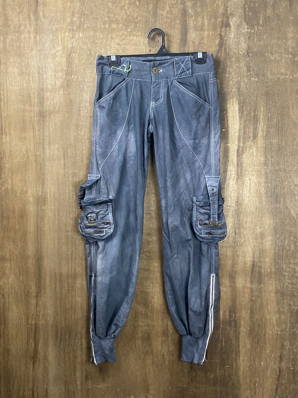 Faded Glory × Japanese Brand × MOUSSY Moussy faded grey multipocket jogger Cargo Pants #Z116 Size US 27 - 1 Thumbnail