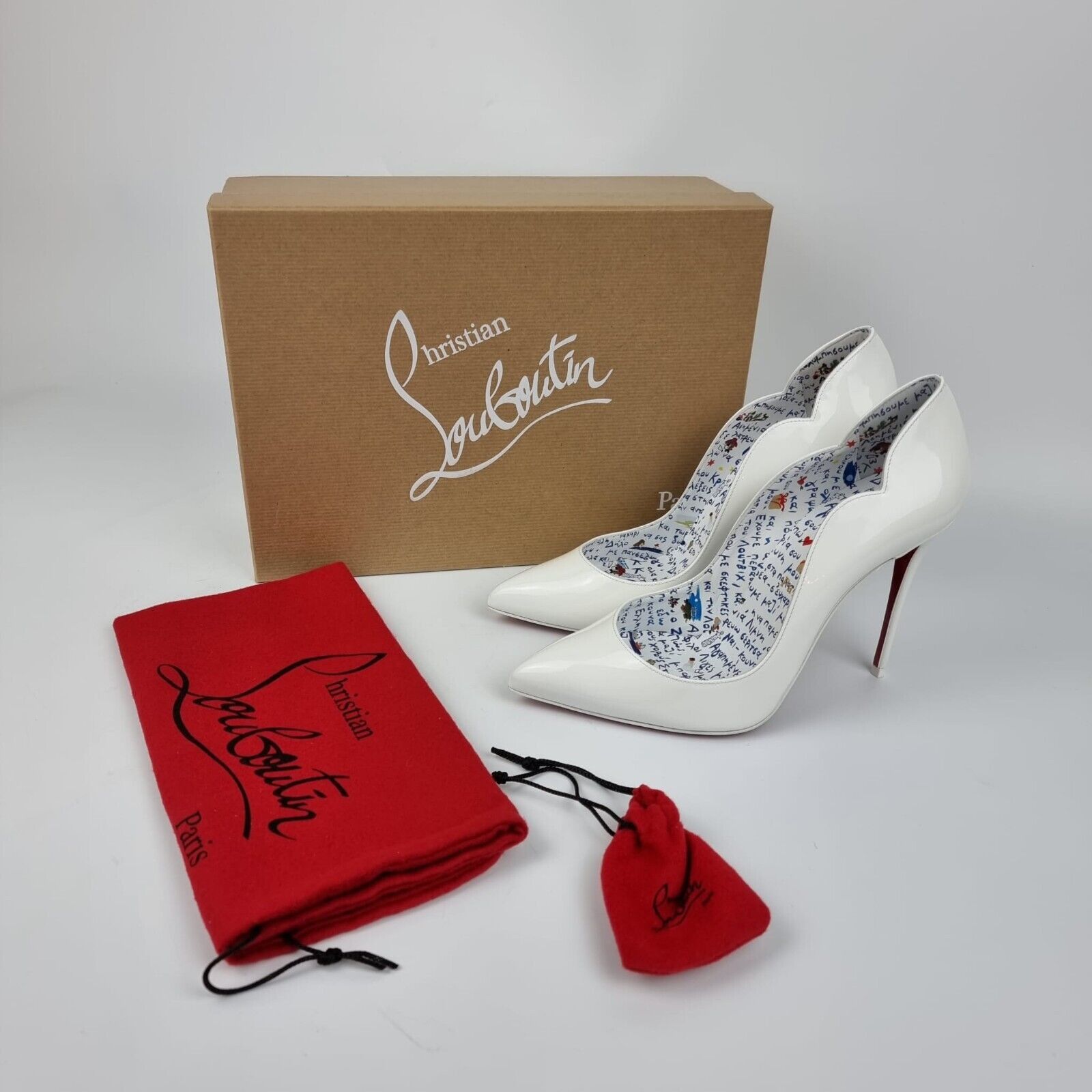 Christian Louboutin Christian Louboutin Hot Chick White 100MM 