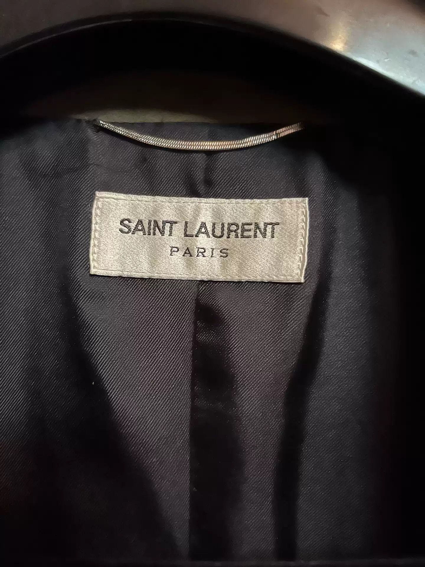 Saint Laurent Black and White Baseball jacket