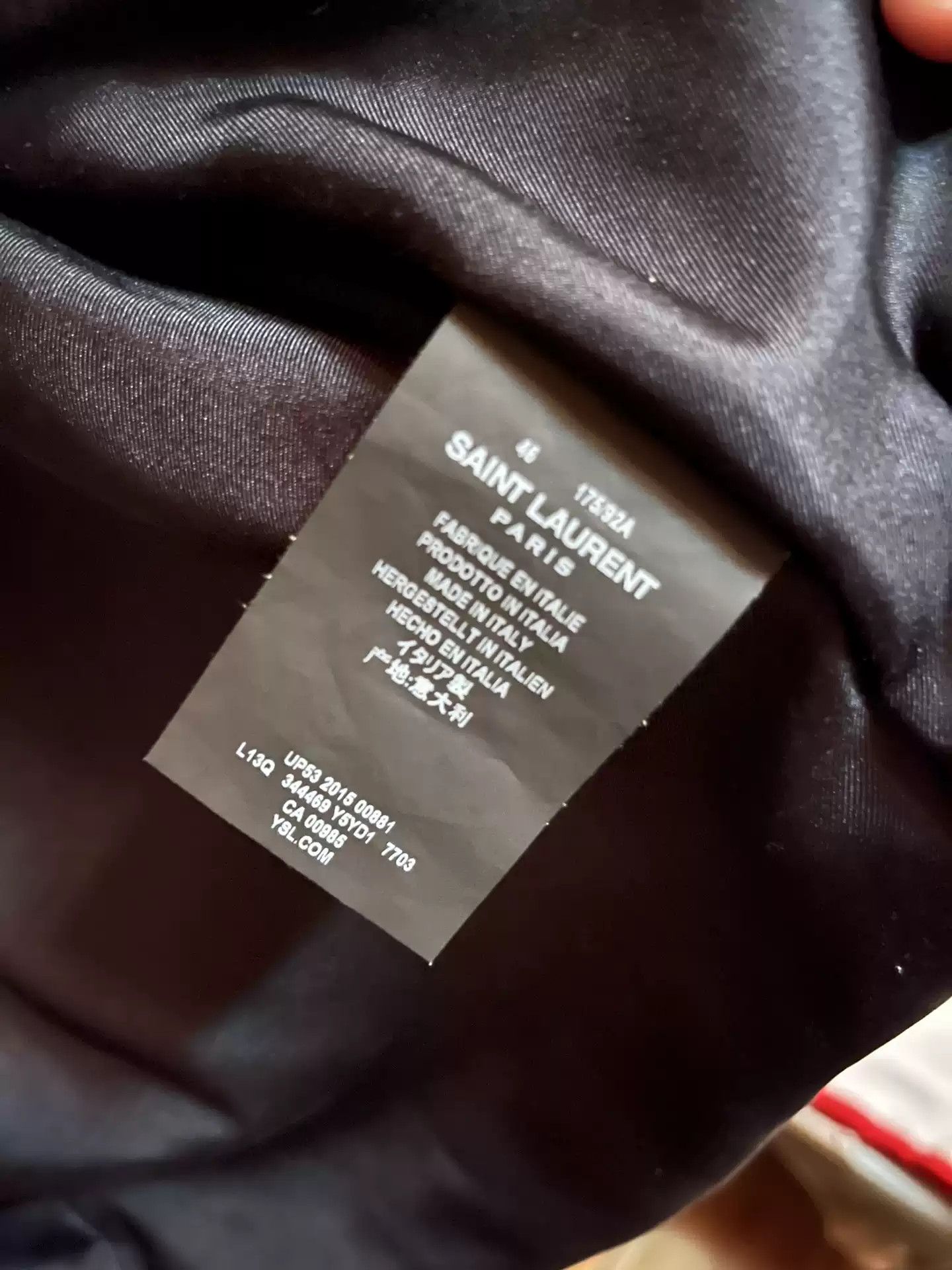 Saint Laurent Black and White Baseball jacket