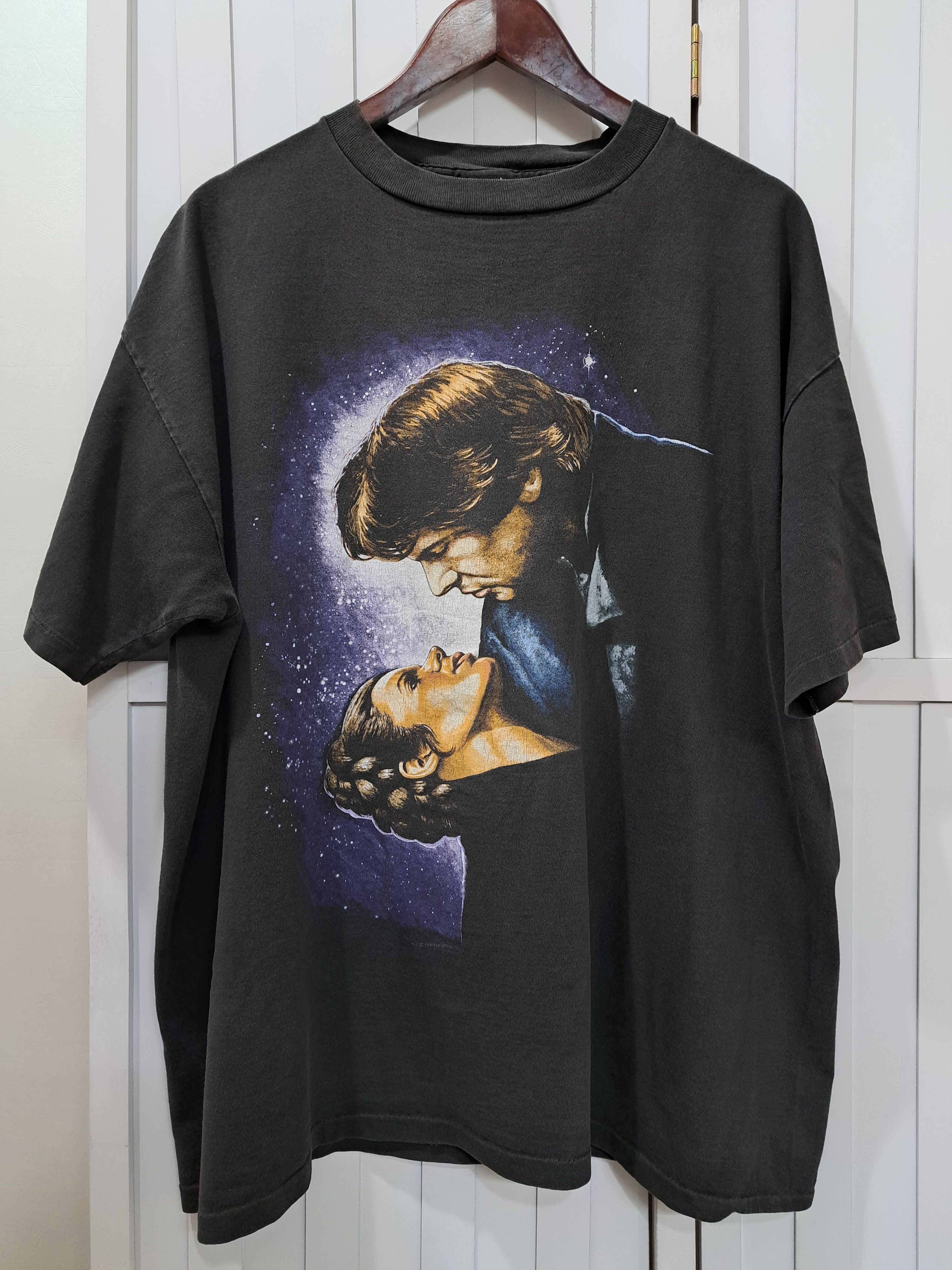 Star Wars Vintage Star Wars Han Solo kiss Princess Leia tee tee Size US XL / EU 56 / 4 - 1 Thumbnail