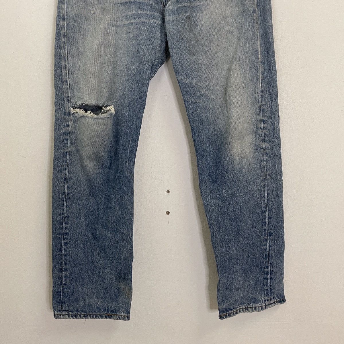 Levi's Vintage 90s Levis 501 Distressed Denim Jeans Size US 33 - 4 Thumbnail