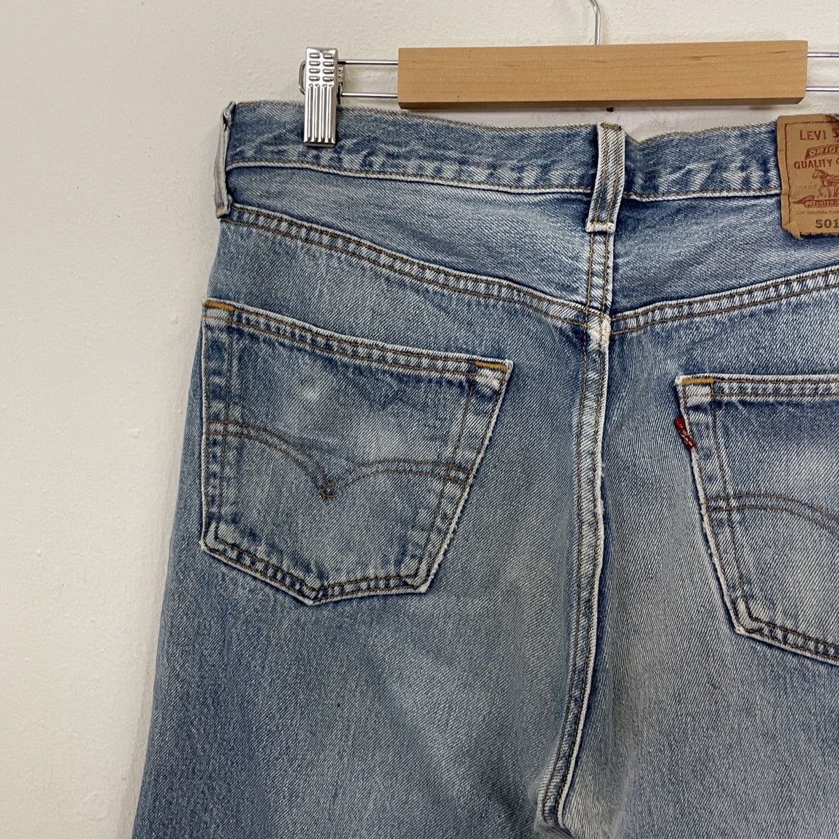 Levi's Vintage 90s Levis 501 Distressed Denim Jeans Size US 33 - 10 Thumbnail