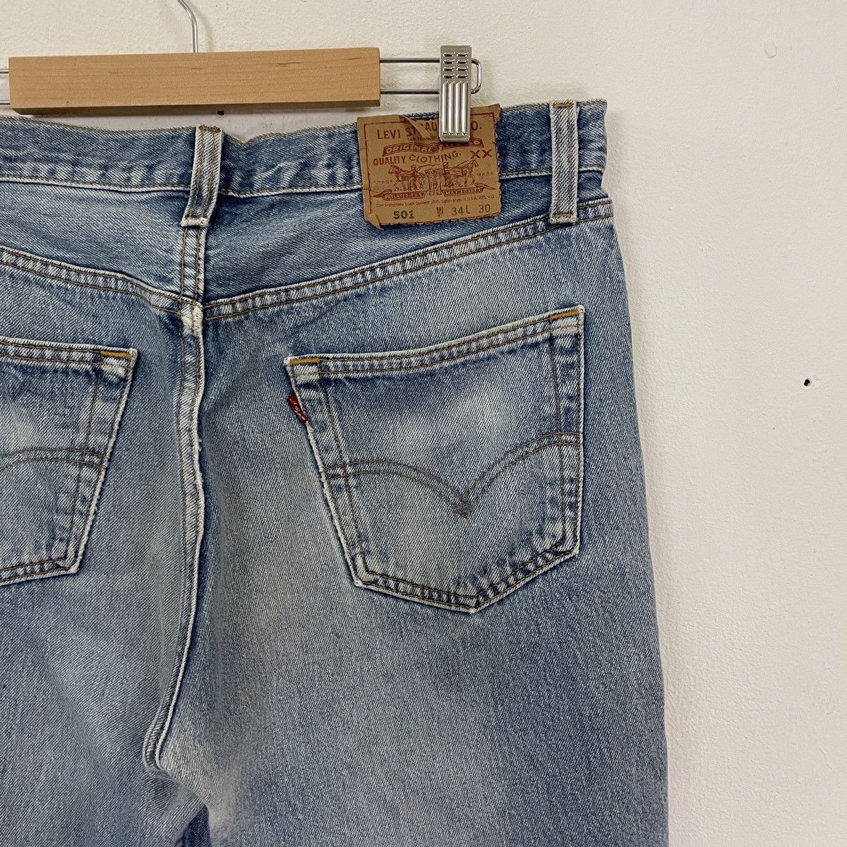 Levi's Vintage 90s Levis 501 Distressed Denim Jeans Size US 33 - 9 Thumbnail