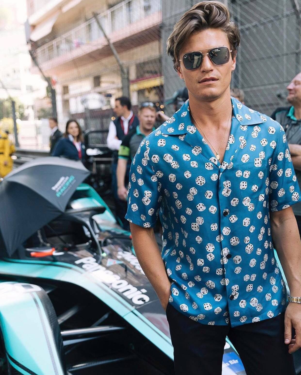Louis Vuitton Louis Vuitton Dice Blue Button Up Shirt | Grailed