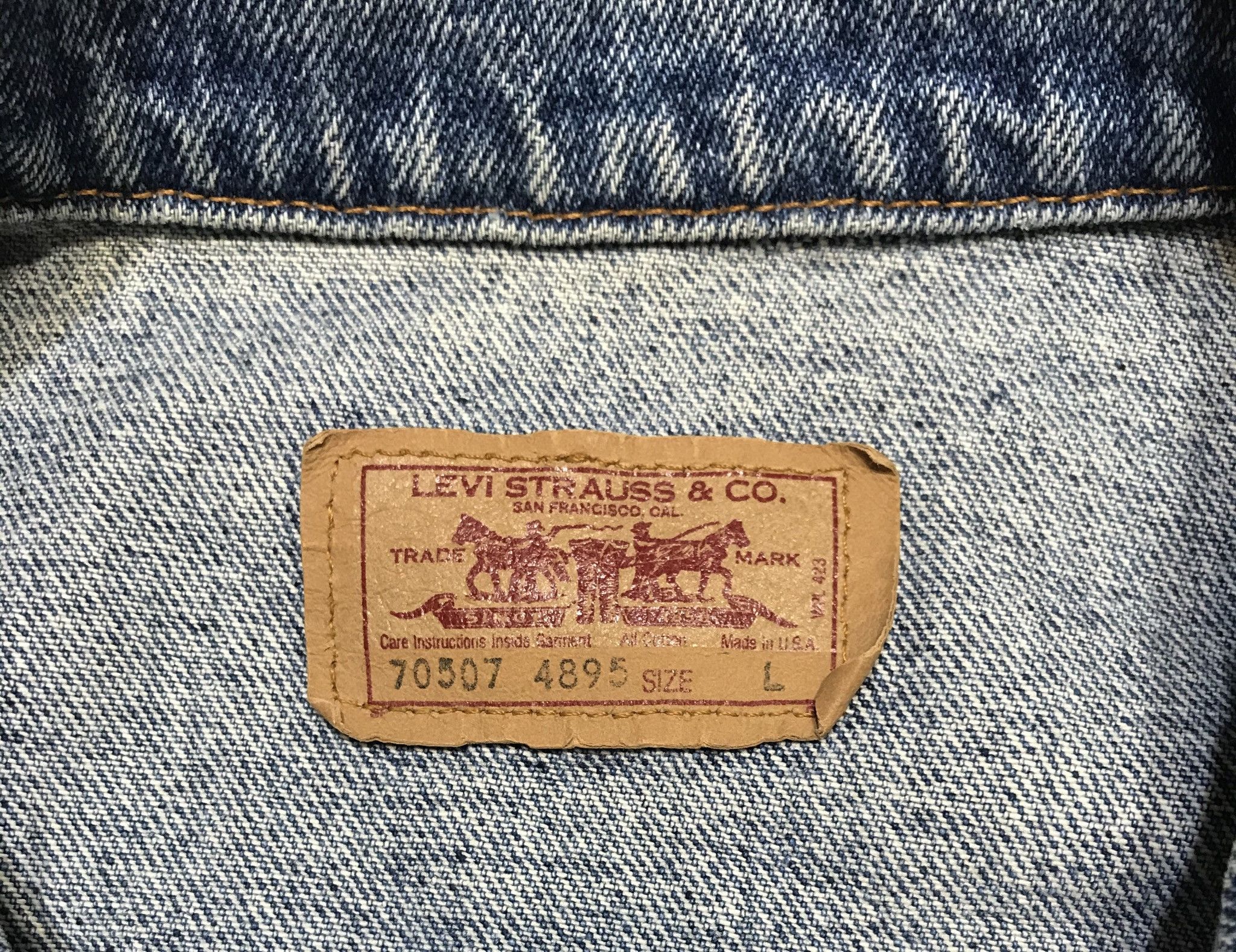Levi's Levi's Jean Denim Truckers Jacket 70507-4895 Made In U.S.A. Size US L / EU 52-54 / 3 - 8 Thumbnail