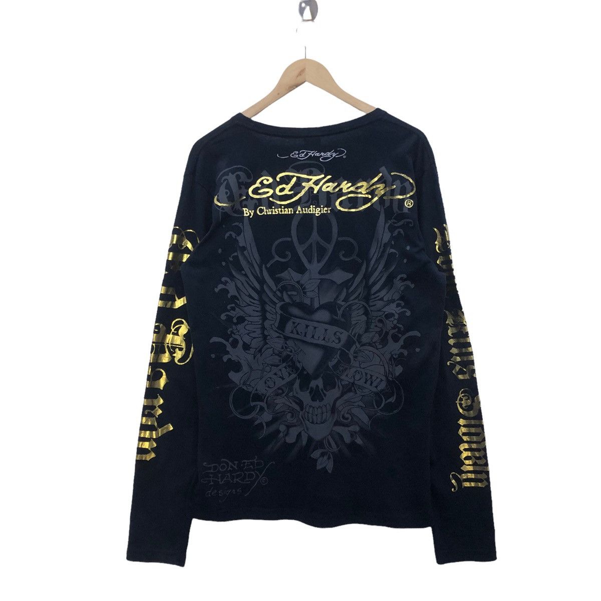 Rare!! ED HARDY BY CHRISTIAN AUDIGIER long sleeve tee
