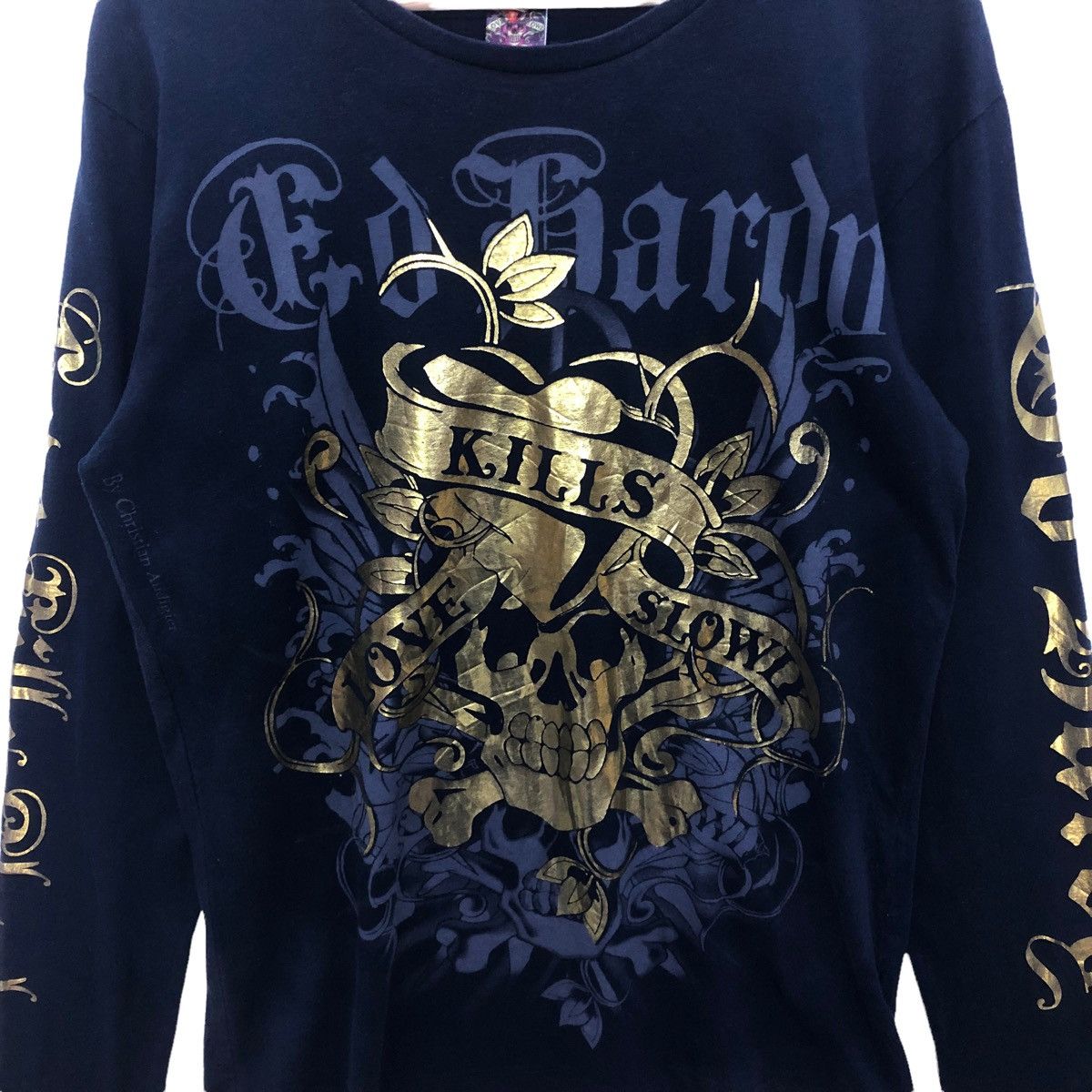 Rare!! ED HARDY BY CHRISTIAN AUDIGIER long sleeve tee