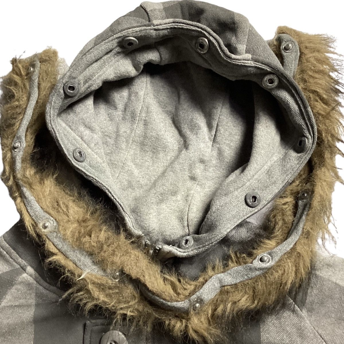 Beauty Beast × Japanese Brand × Le Grande Bleu (L.G.B.) 🇯🇵 POWER TO THE PEOPLE FUR HOODIE JACKET Size US M / EU 48-50 / 2 - 10 Thumbnail