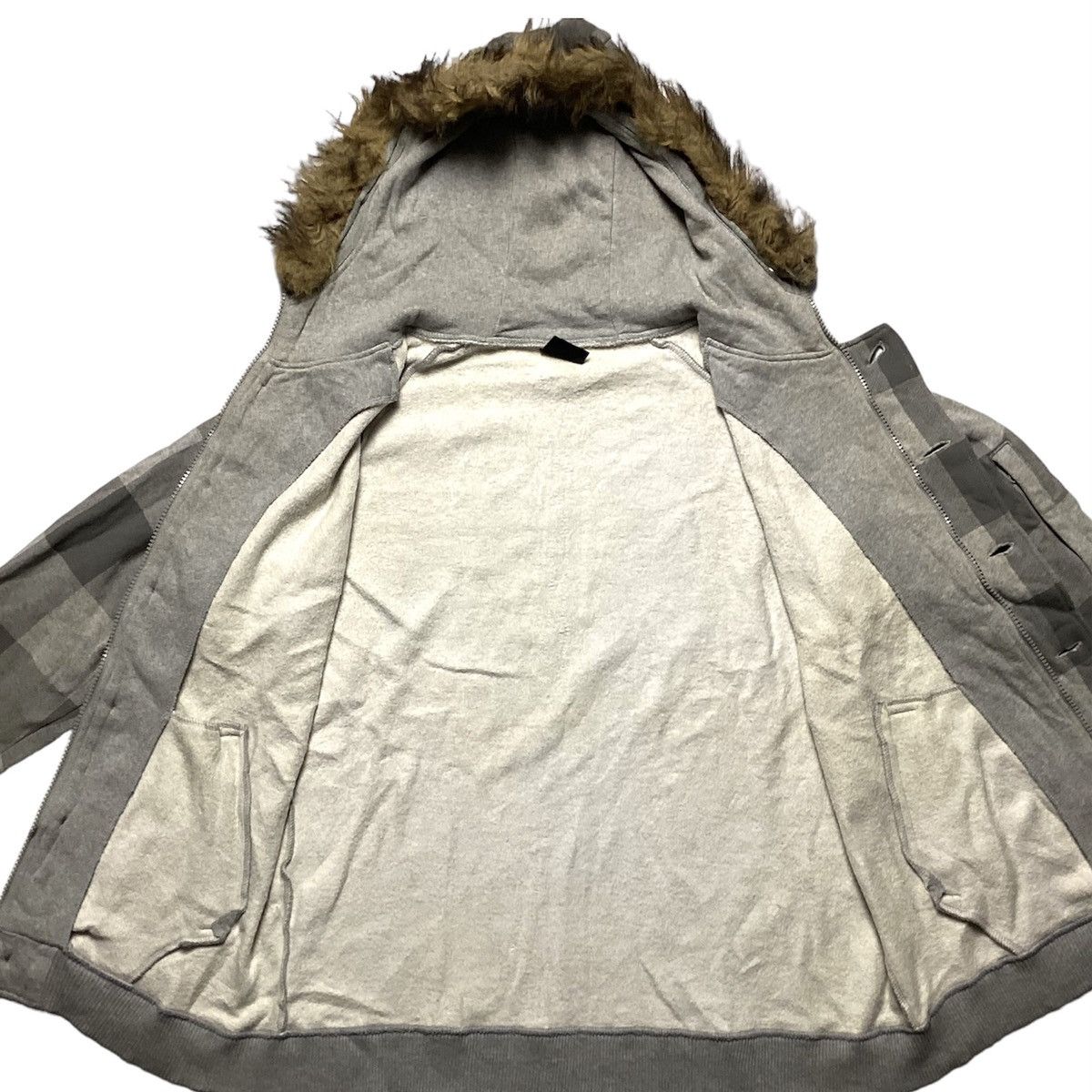 Beauty Beast × Japanese Brand × Le Grande Bleu (L.G.B.) 🇯🇵 POWER TO THE PEOPLE FUR HOODIE JACKET Size US M / EU 48-50 / 2 - 3 Thumbnail