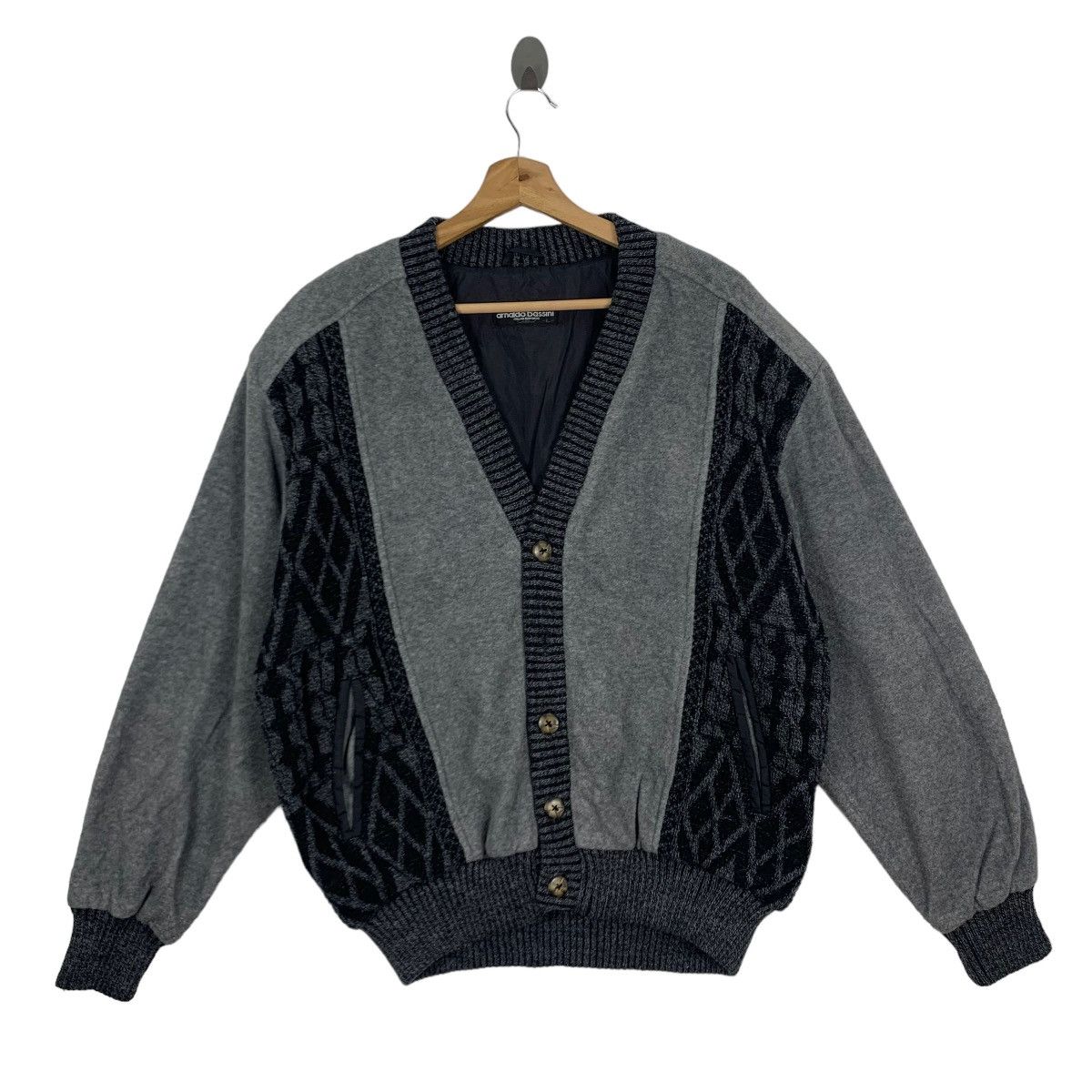 Vintage 90s Arnaldo Bassini Italian Wear Cardigan Button