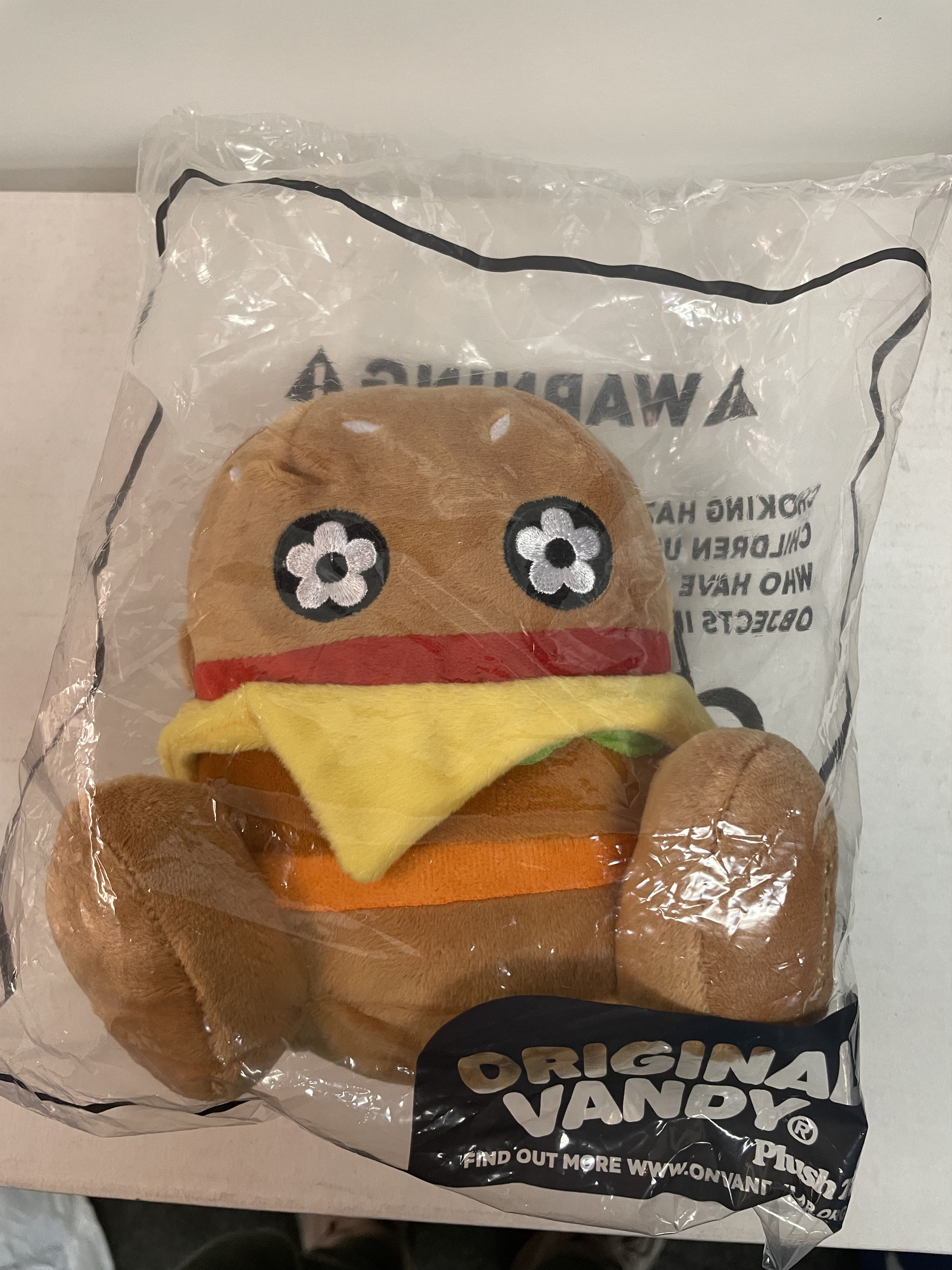 VandyThePink Burger Plush Toy