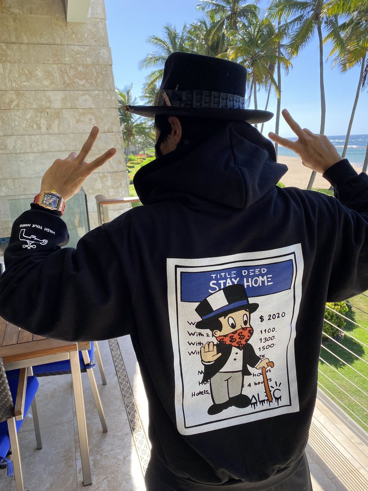 Alec Monopoly “ Stay Home” Super Rare Hoodie