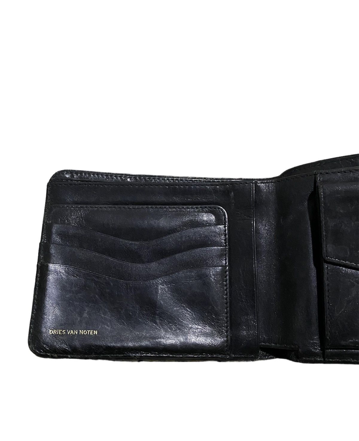 Genuine Leather Wallet Dries Van Noten Multi Compartments