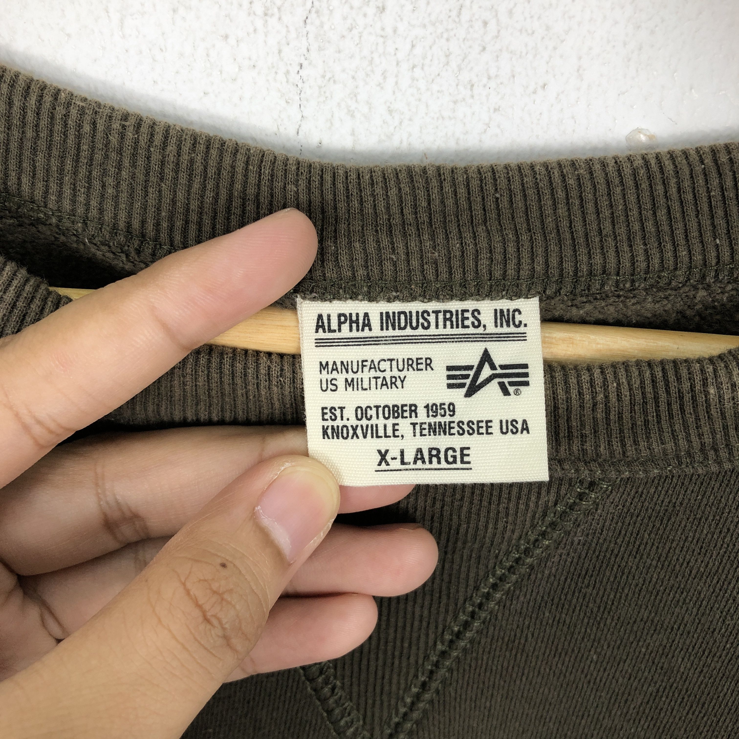 Alpha Industries × Vintage Vintage Alpha Industries Tactical Sweatshirt Size US L / EU 52-54 / 3 - 10 Thumbnail
