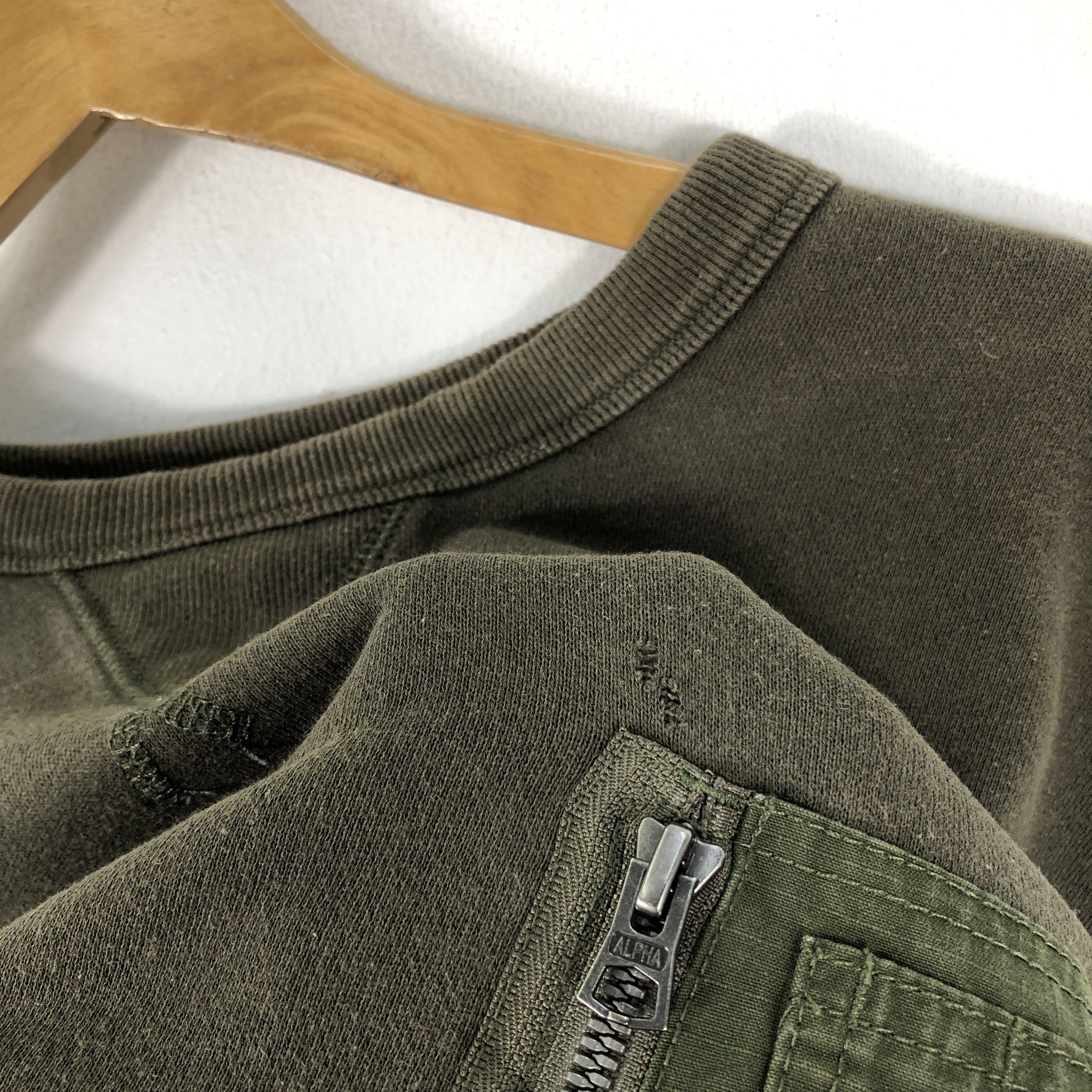 Alpha Industries × Vintage Vintage Alpha Industries Tactical Sweatshirt Size US L / EU 52-54 / 3 - 9 Thumbnail