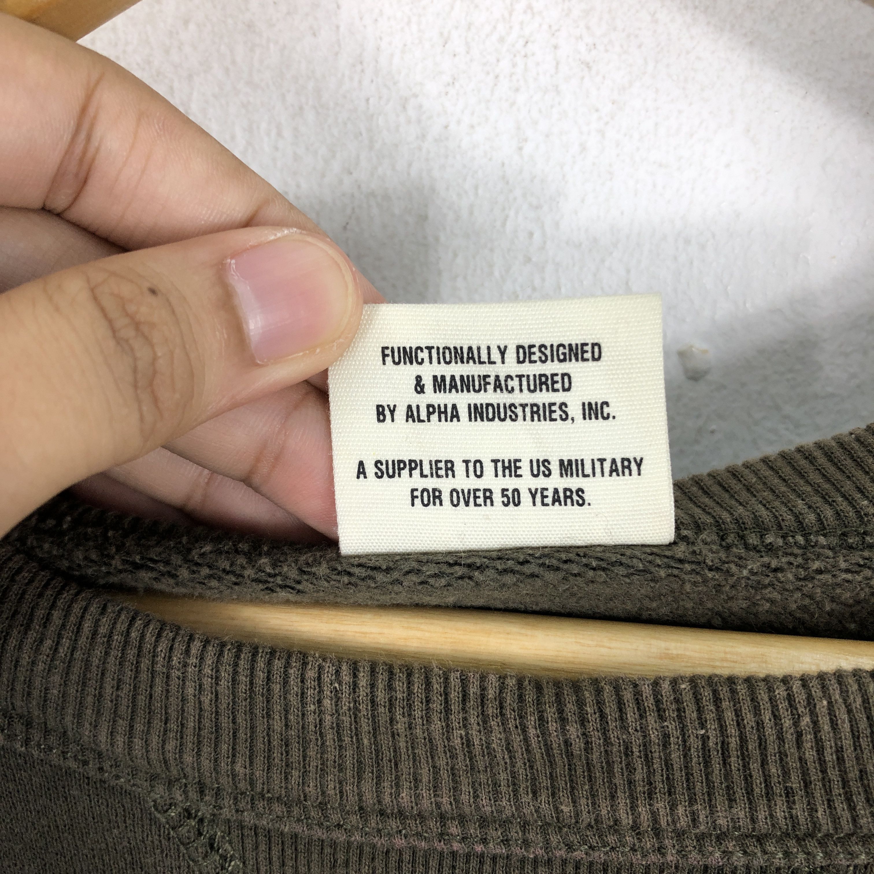 Alpha Industries × Vintage Vintage Alpha Industries Tactical Sweatshirt Size US L / EU 52-54 / 3 - 11 Thumbnail