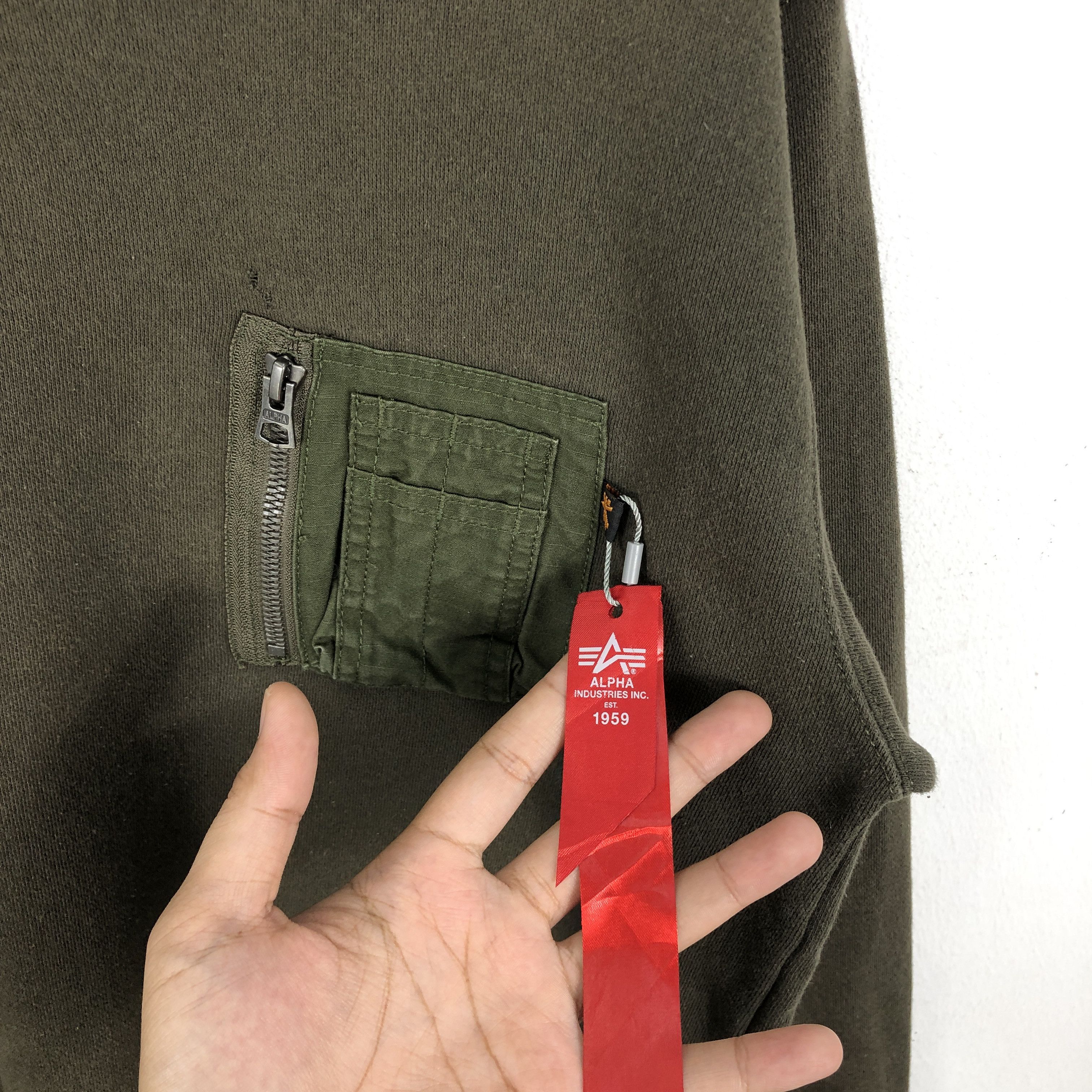 Alpha Industries × Vintage Vintage Alpha Industries Tactical Sweatshirt Size US L / EU 52-54 / 3 - 3 Thumbnail