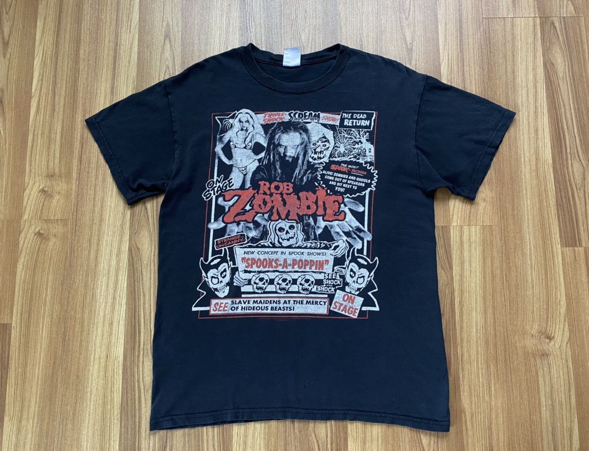 Band Tees Y2K Rob Zombie Spooks A Poppin Concert T Shirt Alice Cooper Size US M / EU 48-50 / 2 - 1 Thumbnail