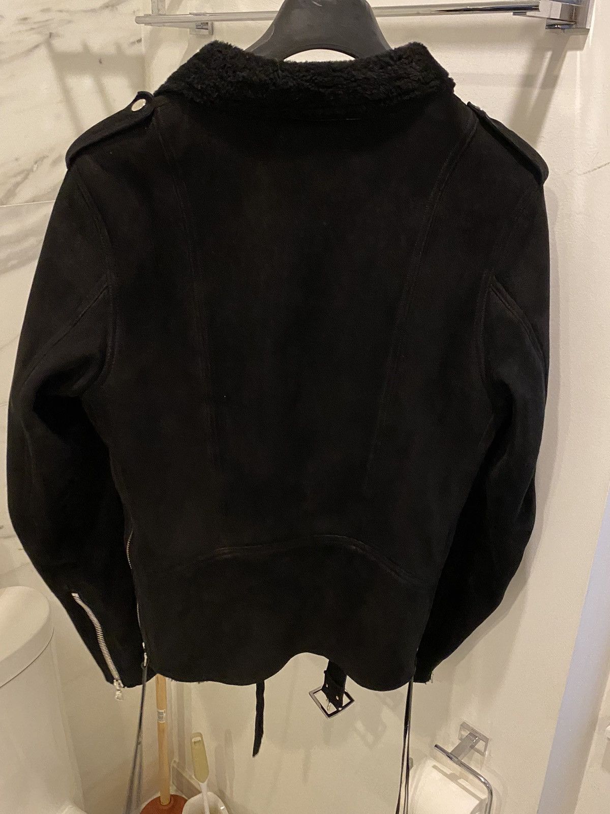 Amiri Amiri Black Shearling Biker Jacket Size US L / EU 52-54 / 3 - 2 Thumbnail