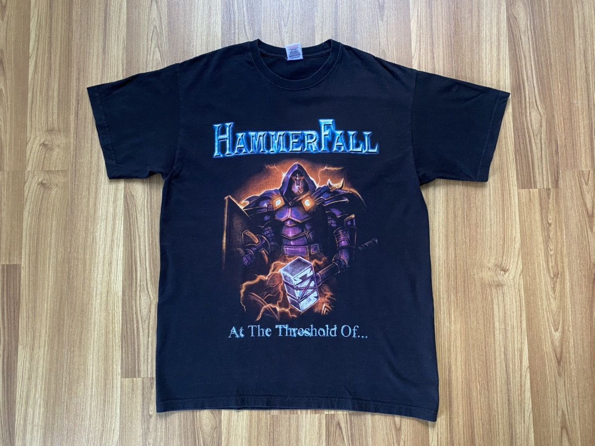 Band Tees Vintage Y2K Hammer Fall T Shirt Tee Dimmu Borgir Manowar Size US L / EU 52-54 / 3 - 1 Thumbnail