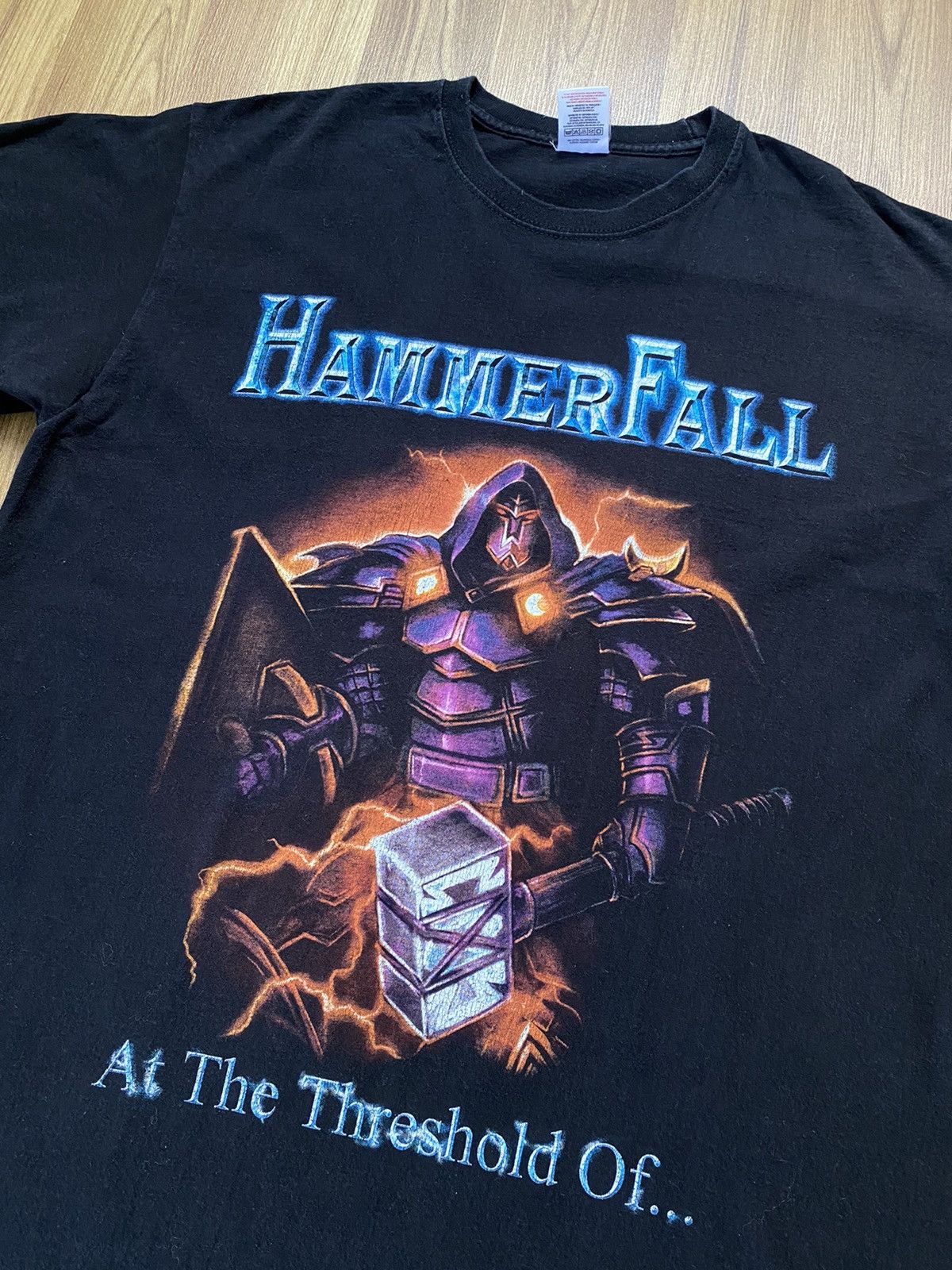 Band Tees Vintage Y2K Hammer Fall T Shirt Tee Dimmu Borgir Manowar Size US L / EU 52-54 / 3 - 2 Thumbnail