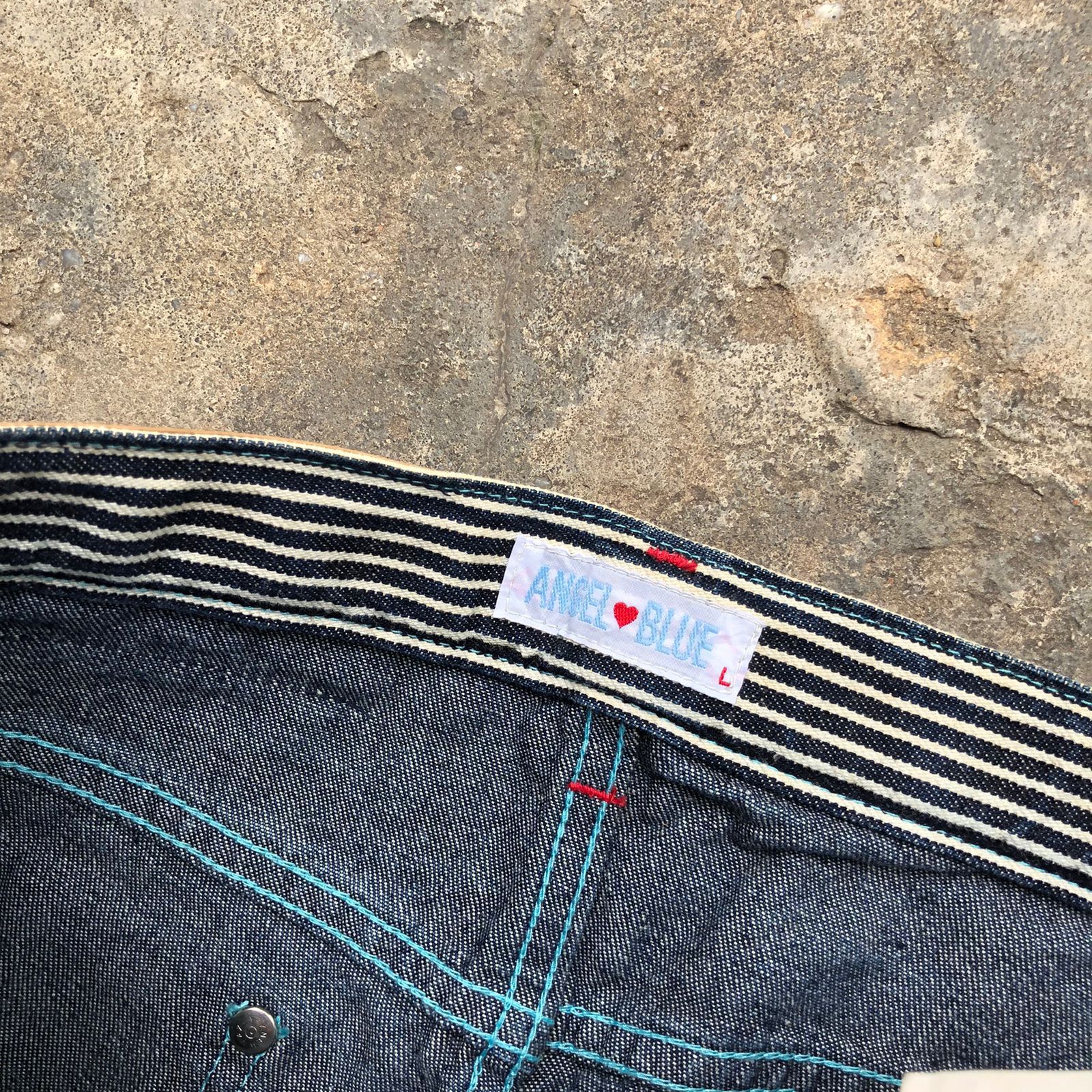 20471120 Angel Blue Full Print Pants Size US 29 - 6 Thumbnail